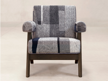 KESA INDIGO - Fabric armchair with armrests by Phantom Hands