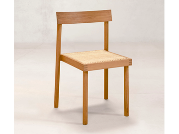 NANDI - Stackable teak and natural cane chair by Phantom Hands