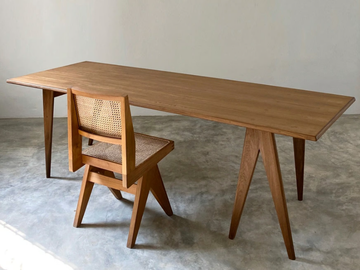 X + L 06 TRESTLE - Rectangular teak table by Phantom Hands
