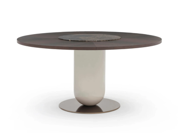ETTORE - Wooden table with Lazy Susan by PIANCA