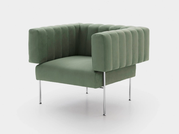 FEDRA - Easy chair with armrests by PIANCA