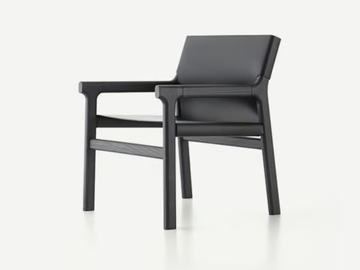 FUSHIMI LOUNGE - Tanned leather armchair with armrests by PIANCA