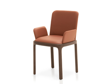 INARI - Upholstered leather chair by PIANCA