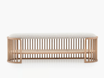 PALÙ - Upholstered wooden bench by PIANCA