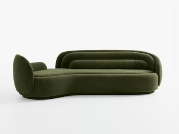 PEONIA - 4 seater fabric sofa by PIANCA