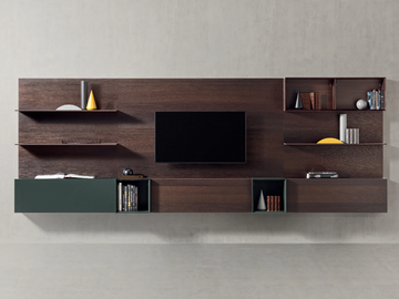 PEOPLE 03 - Sectional wooden storage wall by PIANCA