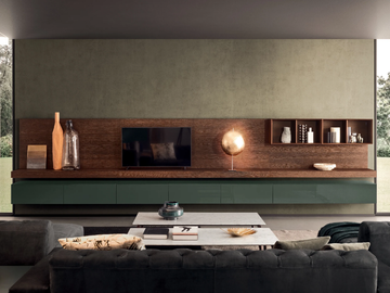PEOPLE 06 - Sectional wooden storage wall by PIANCA