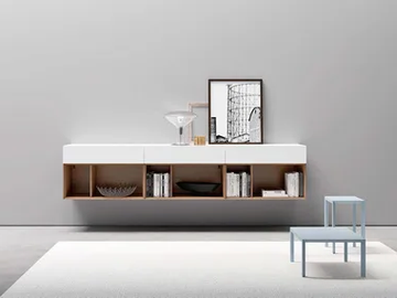 PEOPLE P403 - Suspended sideboard with drawers by PIANCA