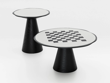 SCACCO - Round ash coffee table by PIANCA