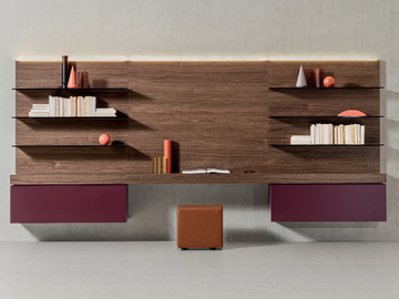 SPAZIO 01 - Sectional wooden storage wall by PIANCA