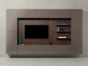 SPAZIO 02 - Sectional wooden storage wall by PIANCA