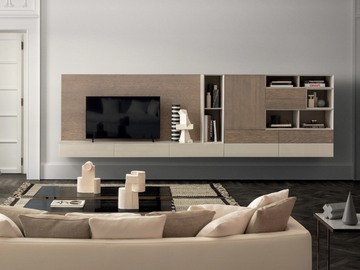 SPAZIO 06 - Sectional wooden storage wall by PIANCA