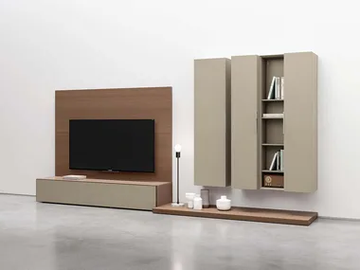 SPAZIO S438 - Sectional wall-mounted storage wall by PIANCA