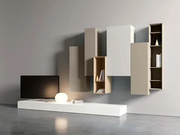 SPAZIO S450 - Wall-mounted TV wall system by PIANCA
