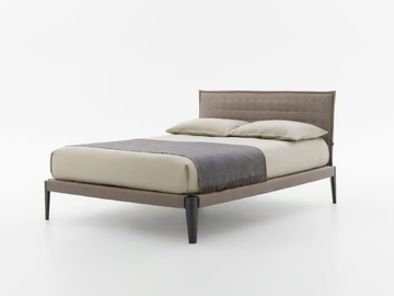 SPILLO - Fabric double bed with tufted headboard by PIANCA