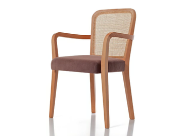 DÉJÀ-VU 00 A4 - Solid wood chair with armrests by PIANI