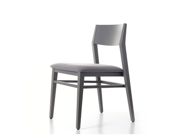JIMMY 02 C1 - Stackable solid wood chair with integrated cushion by PIANI