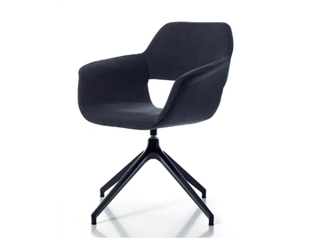 ROSE 02 A3 - Swivel trestle-based fabric chair by PIANI