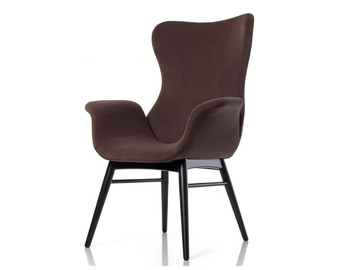 TULIP 02 A3 - Fabric armchair with armrests by PIANI