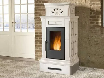 CANAZEI 5 STARS - Pellet faïence stove by Piazzetta
