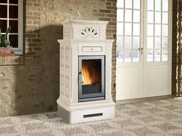 CANAZEI - Pellet faïence stove by Piazzetta