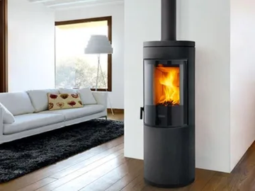 E924 A - Wood-burning wall-mounted steel stove Class A+ by Piazzetta