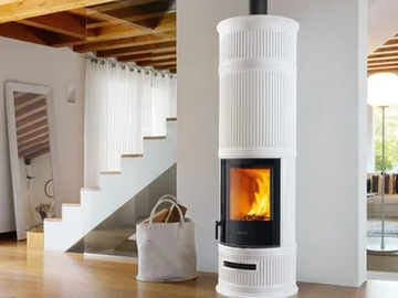 E929 C-H - Wood-burning Central stove for air heating Class A+ by Piazzetta