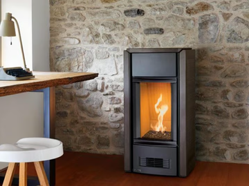 G958 D - Gas steel stove for air heating by Piazzetta