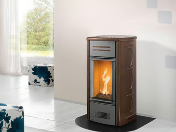 G958 - Gas steel stove for air heating by Piazzetta