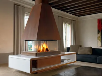 HELSINKI - Corten™ Fireplace Mantel by Piazzetta
