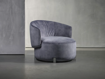 JANE - Upholstered fabric easy chair with armrests by Piet Boon