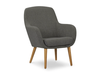 NIMES - Fabric easy chair with armrests by Pilma