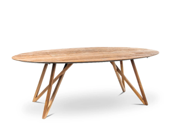 SPIDER - Oval teak table by Pilma