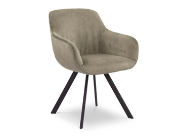 VELOURS - Velvet chair with armrests by Pilma
