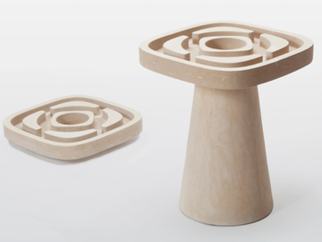 GIARDINO ALL'ITALIANA - Square lecce stone garden side table by PIMAR