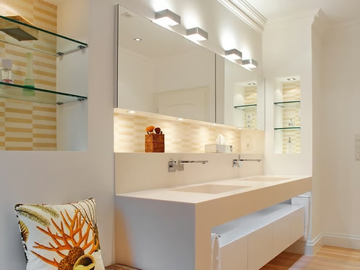 L1 - Countertop lecce stone washbasin with integrated countertop by PIMAR