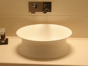 L26 - Countertop round lecce stone washbasin by PIMAR