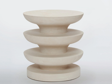ONDULATION - Lecce stone garden stool by PIMAR
