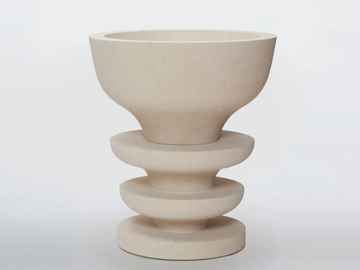 ONDULATION - Lecce stone garden vase by PIMAR