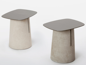 PIRO - Square stone garden side table by PIMAR