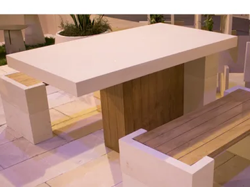PRUA - Rectangular lecce stone garden table by PIMAR