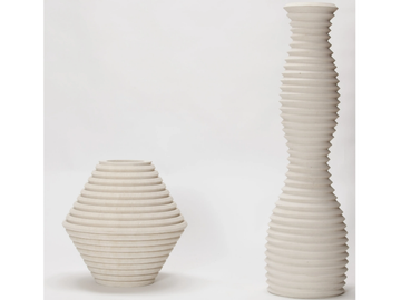 ZIG ZAG - Lecce stone vase by PIMAR