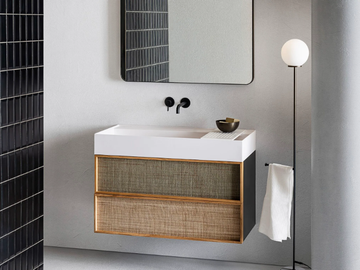 ELEMENT 128 - Wall-mounted vanity unit with drawers by Pirovano