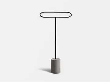 Metal towel rack - Standing metal towel ring by Pirovano
