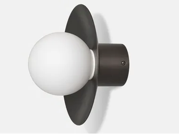 RE SOLE - Satin glass wall light by Pirovano