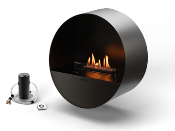 BUBBLE WALL - Wall-mounted bioethanol steel fireplace by Planika