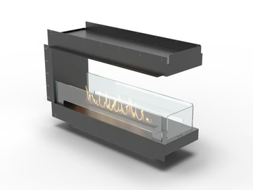 FORMA - Built-in bioethanol metal fireplace by Planika