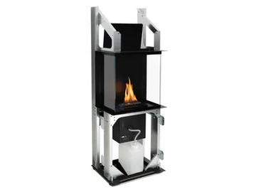 ROCK CORE - Built-in freestanding fireplace by Planika