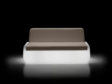 BOLD - 2 seater polyethylene garden sofa with light by Plust