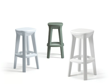 FROZEN SQUARE - Polyethylene barstool by Plust